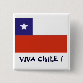 Bandera Viva Chile IV 15 Cm Square Badge