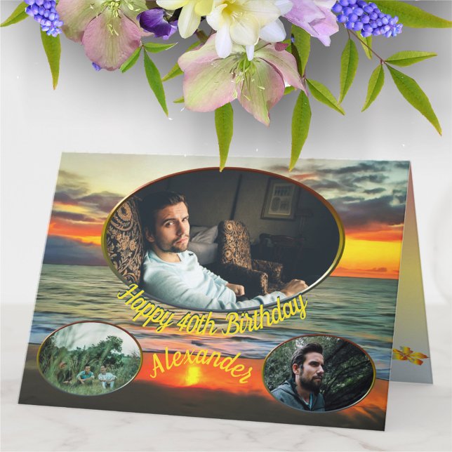 Banderas Bay Birthday Sunset 1738 Card (Creator Uploaded)