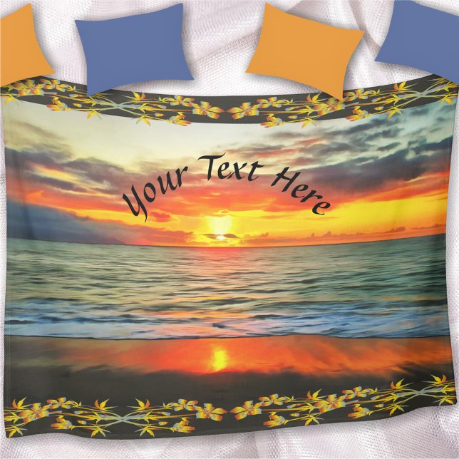 Banderas Bay Sunset 1738 Fleece Blanket (Creator Uploaded)