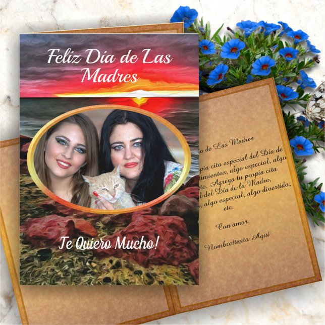 Banderas Feliz Día de la Madres Atardecer 914 Card (Creator Uploaded)