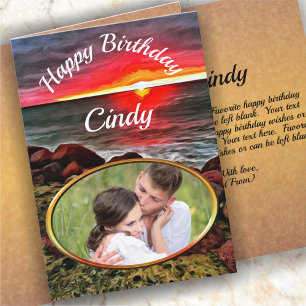 Banderas Happy Birthday Sunset 914 Card