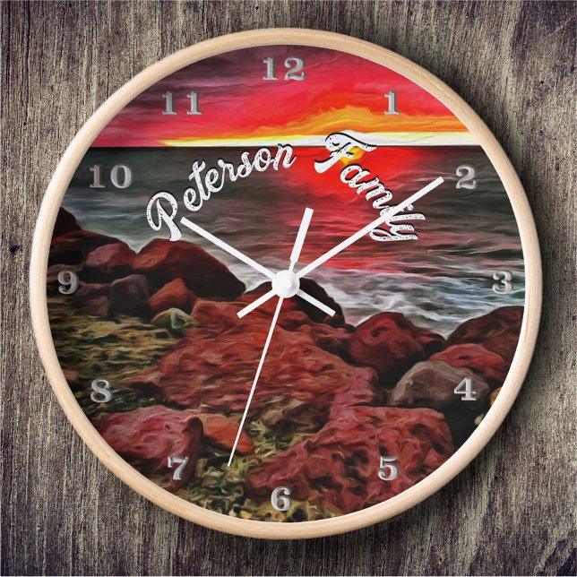 Banderas Rocky Sunset 914 Clock (Creator Uploaded)
