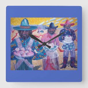 Bandido Bakeoff Square Wall Clock