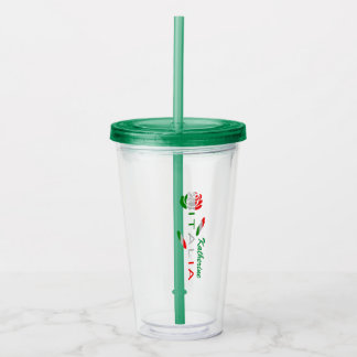 Bandiera d'Italia Rosa Personalised Acrylic Tumbler