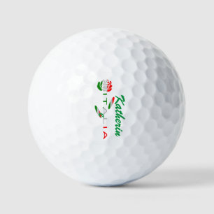 Bandiera d'Italia Rosa Personalised Golf Balls