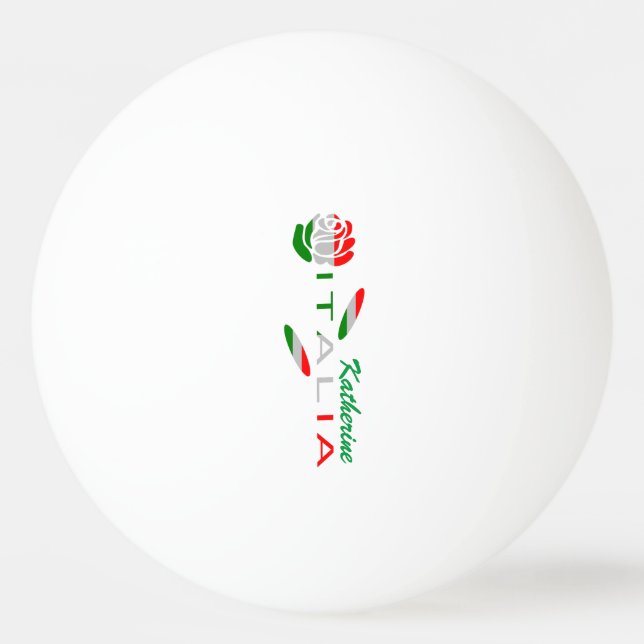 Bandiera d'Italia Rosa Personalised Ping Pong Ball (Front)
