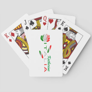 Bandiera d'Italia Rosa Personalised Playing Cards