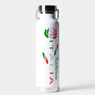 Bandiera d'Italia Rosa Personalised Water Bottle