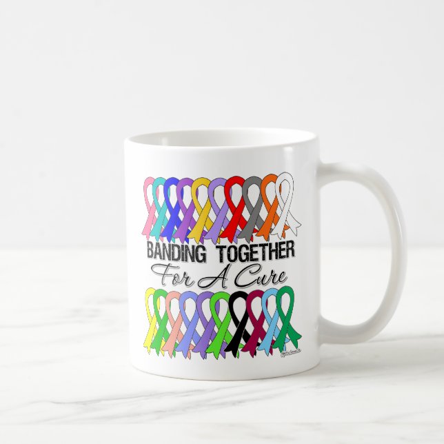 Banding Together For A Cure For All Cancers Coffee Mug (Right)