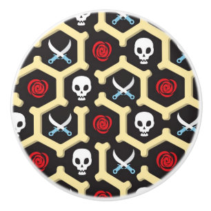 Bandit Theme Pattern Ceramic Knob