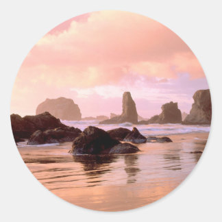 Bandon Oregon Classic Round Sticker