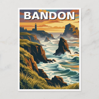 Bandon Oregon coast Travel Postcard