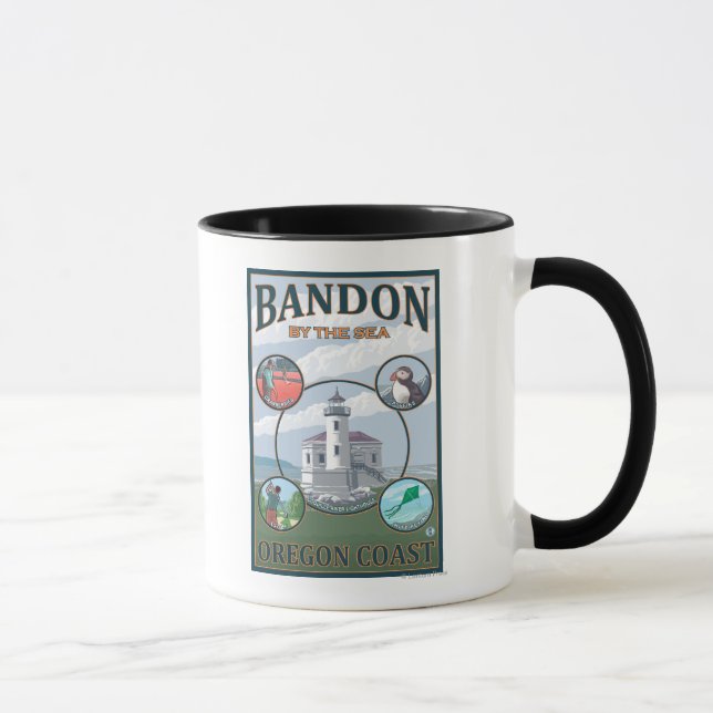 Bandon, OregonScenic Travel Poster Mug (Right)