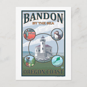 Bandon, OregonScenic Travel Poster Postcard