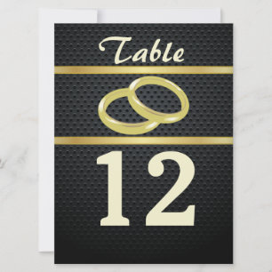 Bands of Gold Table Numbers