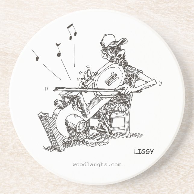 Bandsaw Musician Coaster (Front)