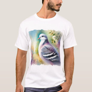 Bandtailed Pigeon 300824AREF123 - Watercolor T-Shirt