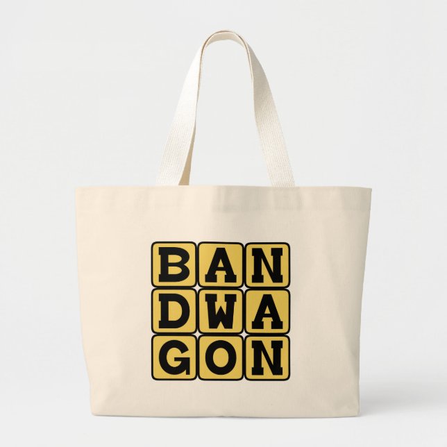 Bandwagon, Fashionable Activity Large Tote Bag (Front)