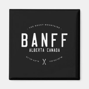 Banff Alberta Canada Graphic Distressed Vintage Sk Magnet