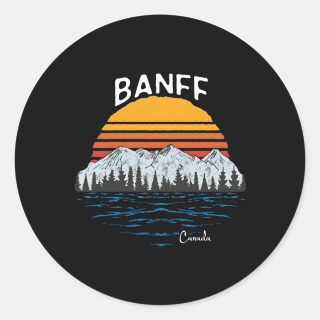 Banff Alberta Canada National Park Classic Round Sticker (Front)