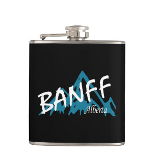 Banff Alberta Mountains Hip Flask