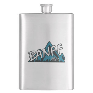Banff Alberta Mountains Hip Flask
