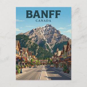 Banff Avenue Canada Postcard