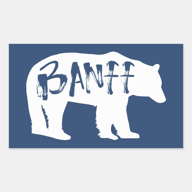 Banff Bear Rectangular Sticker (Front)