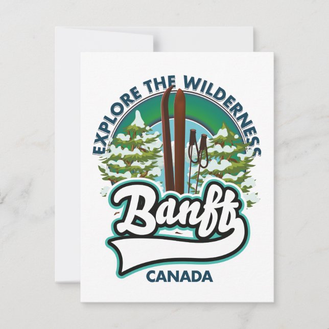 banff canada to ski logo card (Front)