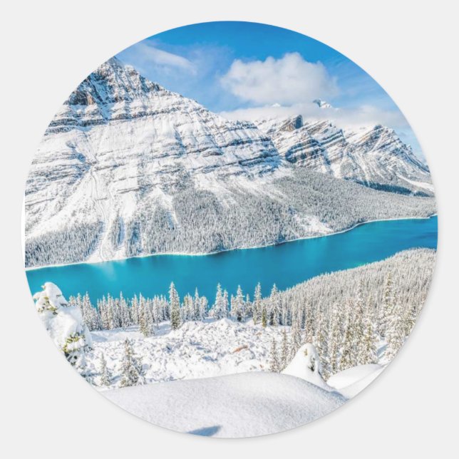 Banff, Canada Tote Bag Classic Round Sticker (Front)