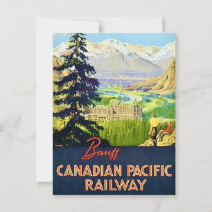 Banff Canada Vintage Postcard