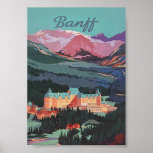 Banff Canada Vintage Travel Poster