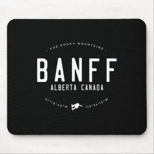 Banff Canadian Rockies Norquay Vintage Snowboardin Mouse Pad
