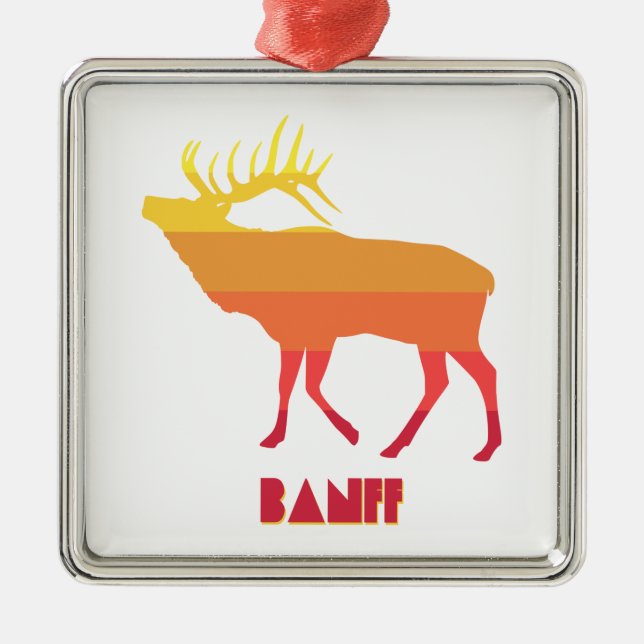 Banff Elk Metal Ornament (Front)
