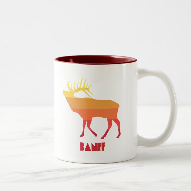 Banff Elk Two-Tone Coffee Mug (Right)
