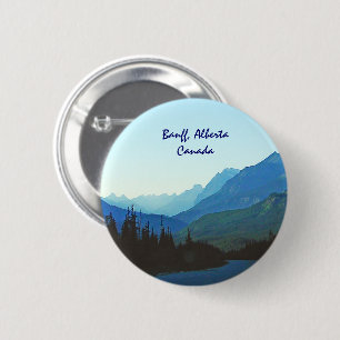 Banff Jasper Blue 6 Cm Round Badge