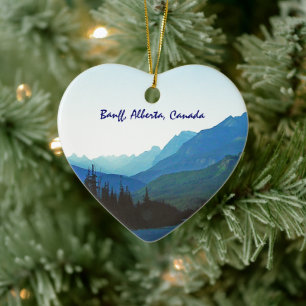 Banff Jasper Blue Ceramic Ornament