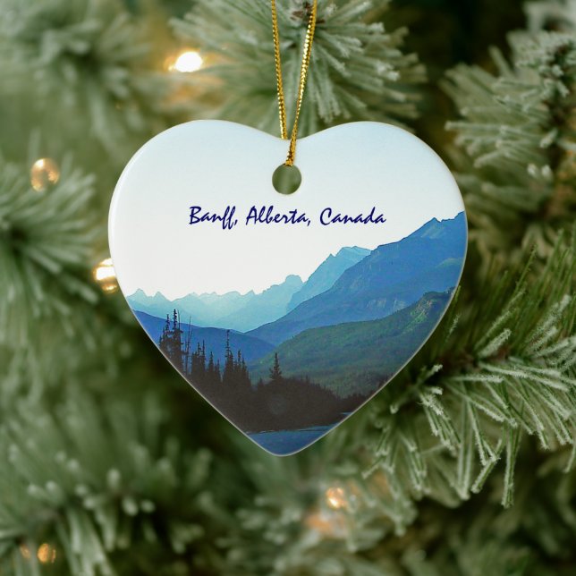 Banff Jasper Blue Ceramic Ornament (Tree)