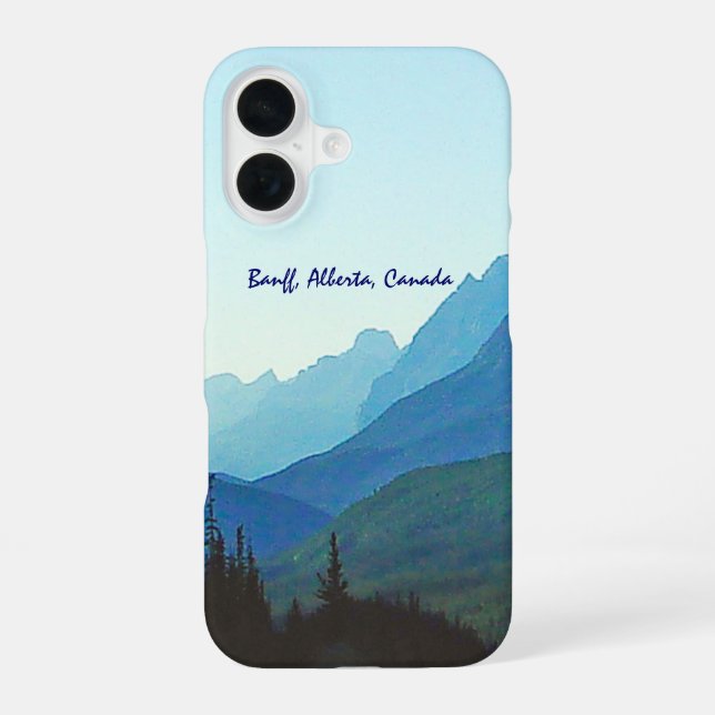 Banff Jasper Blue iPhone 16 Case (Back)