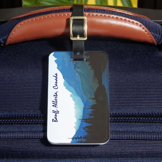 Banff Jasper Blue Luggage Tag (Front Insitu 2)