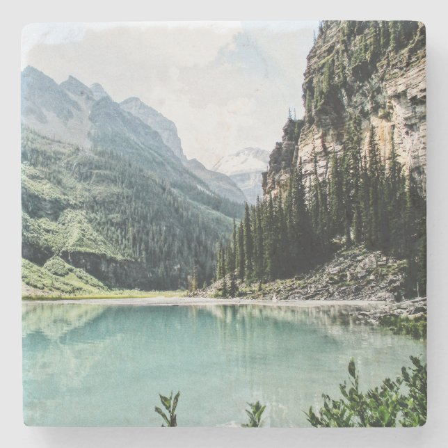 Banff Lake Louise Stone Coaster (Front)