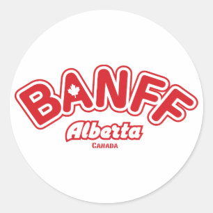 Banff Leaf Classic Round Sticker