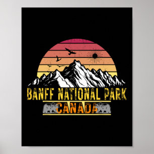 Banff National Park Alberta Canada Camping Hiking Poster