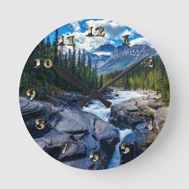 Banff National Park Alberta Canada Round Clock (Front)