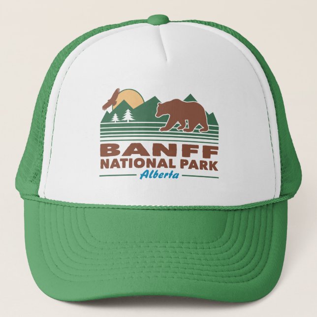 Banff National Park Bear Trucker Hat (Front)