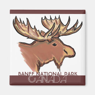 Banff National Park Canada brown moose magnet