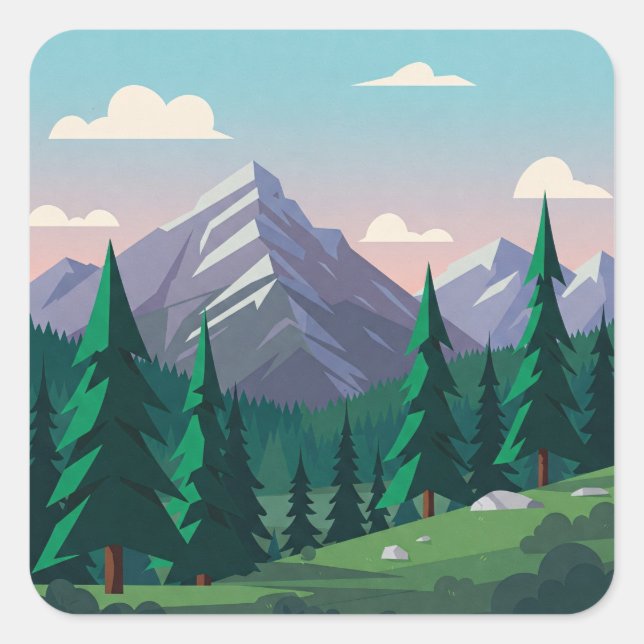 Banff National Park Canada Square Sticker (Front)