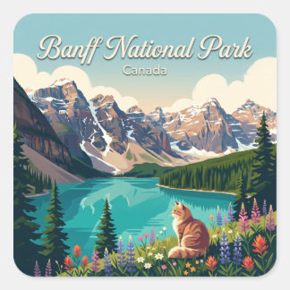 Banff National Park Canada Square Sticker