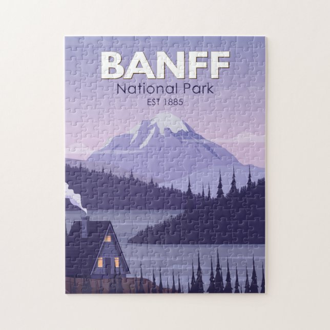Banff National Park Canada Travel Vintage Jigsaw Puzzle (Vertical)