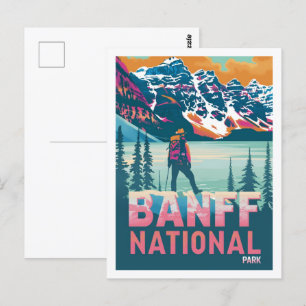 Banff National Park Canada Vintage Travel Place Postcard